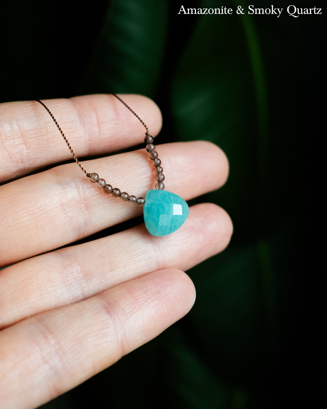 Harmonious Pair Vegan Silk Gemstone Necklace