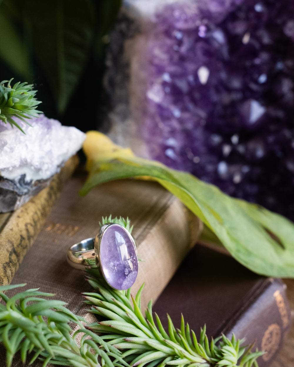 Amethyst Ring in Sterling Silver - Size 9 US / R 3/4 UK