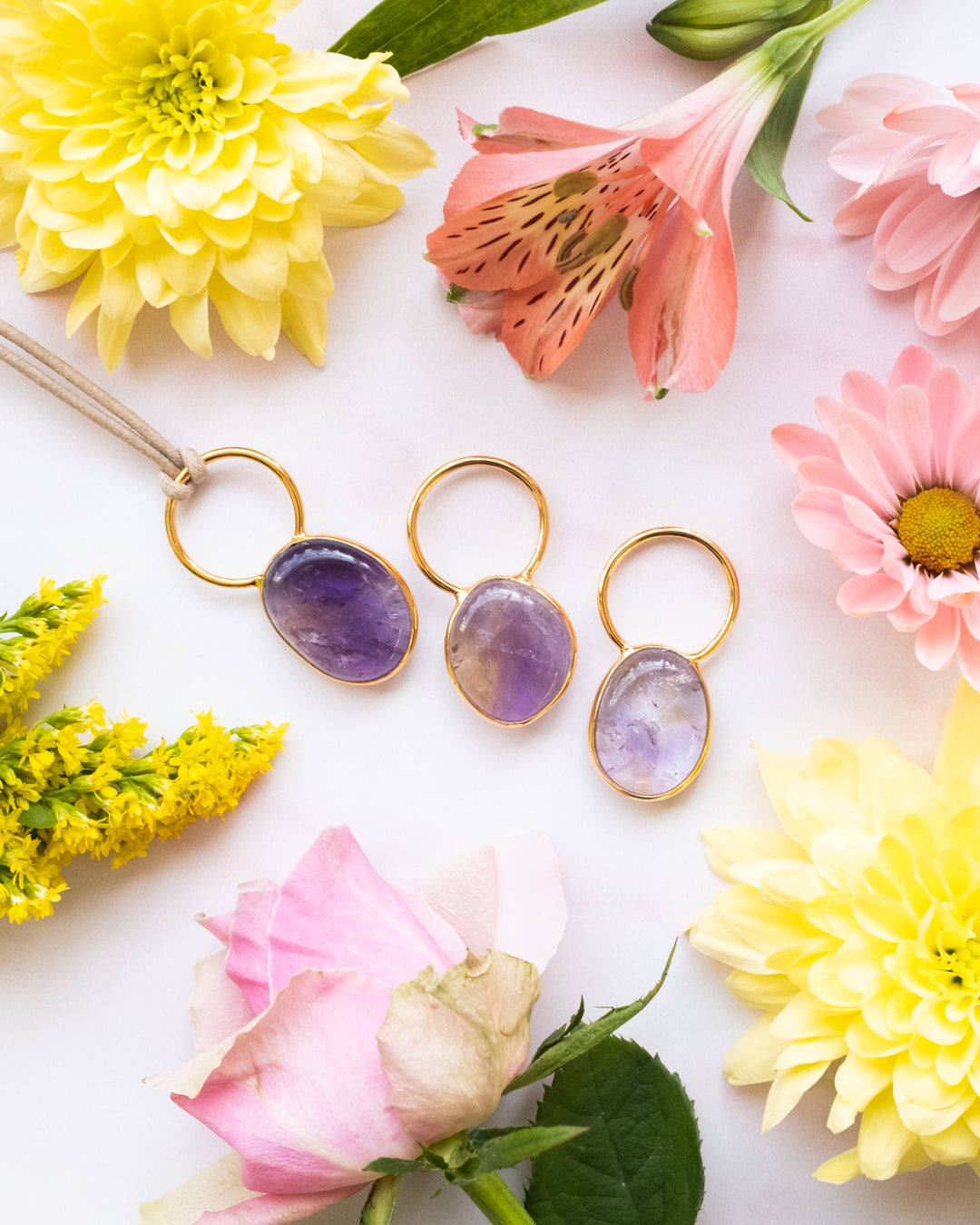 Ametrine Pebble Gold Vermeil Necklace - The Healing Pear
