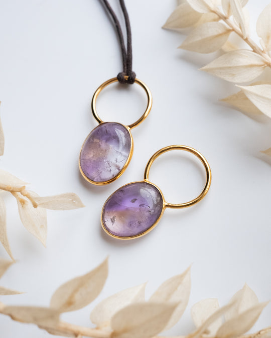 Ametrine Pebble Gold Vermeil Necklace