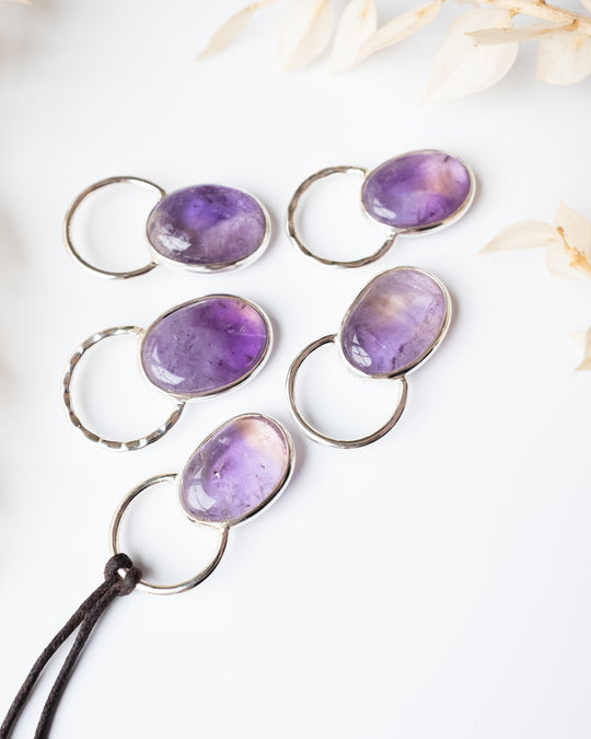 Ametrine Pebble Sterling Silver Necklace