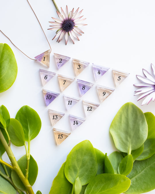 Ametrine Triangle Vegan Silk Necklace - The Healing Pear
