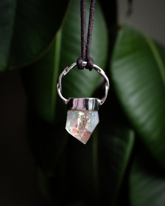 Angel Aura Quartz Point Sterling Silver Necklace