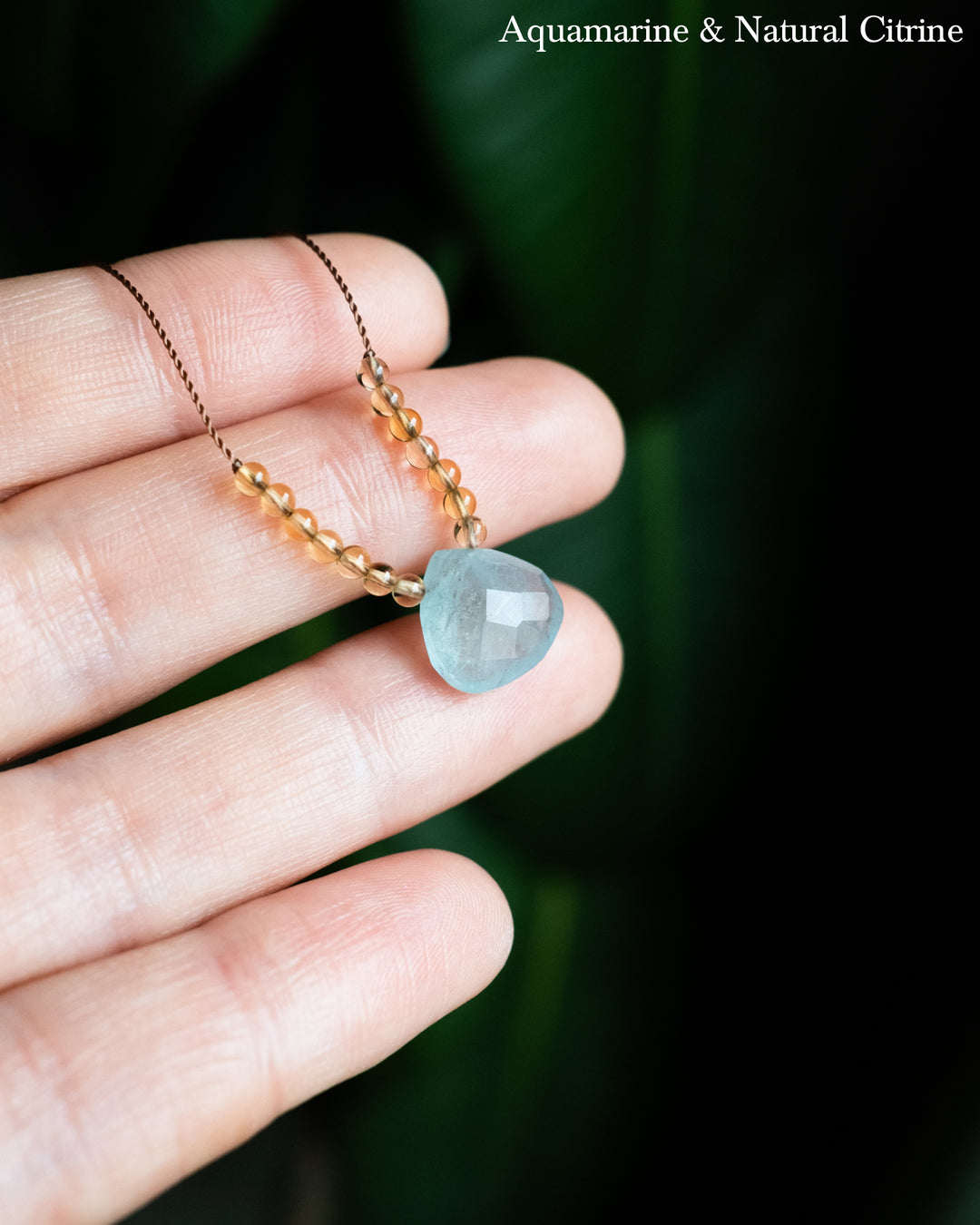 Harmonious Pair Vegan Silk Gemstone Necklace