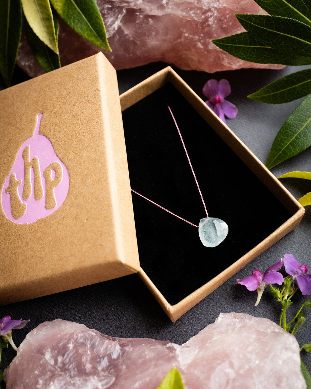 Aquamarine Vegan Silk Necklace
