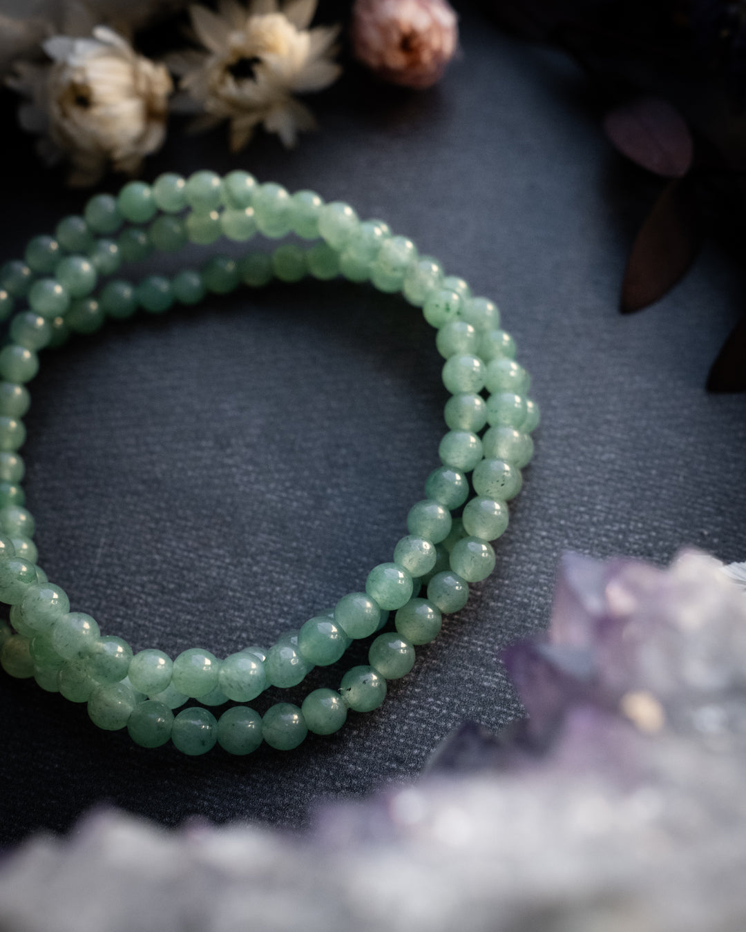 Aventurine Round Bead Bracelet 4mm