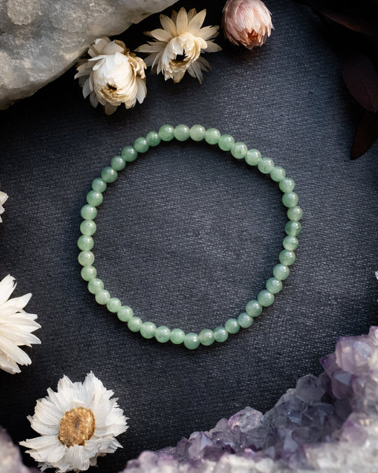 Aventurine Round Bead Bracelet 4mm
