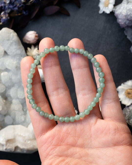 Aventurine Round Bead Bracelet 4mm