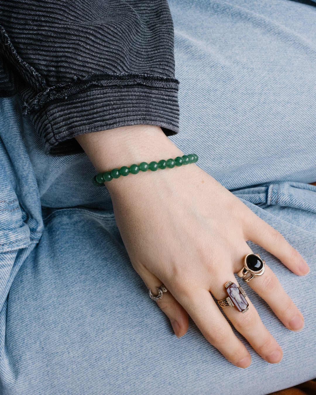 Aventurine Round Bead Bracelet 6mm