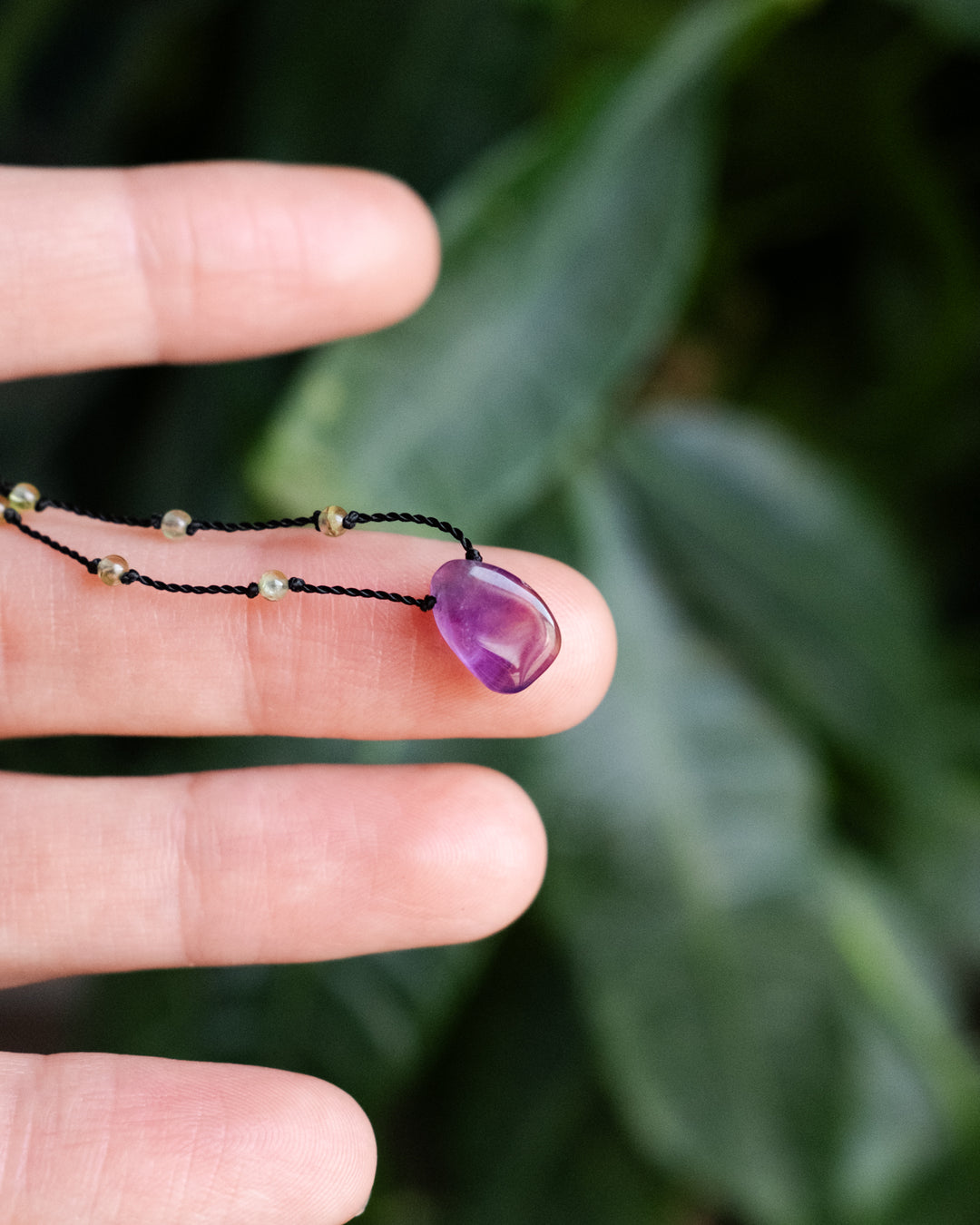 Smoky Quartz / Amethyst / Lapis Lazuli Gemstone Beaded Necklace - The Healing Pear