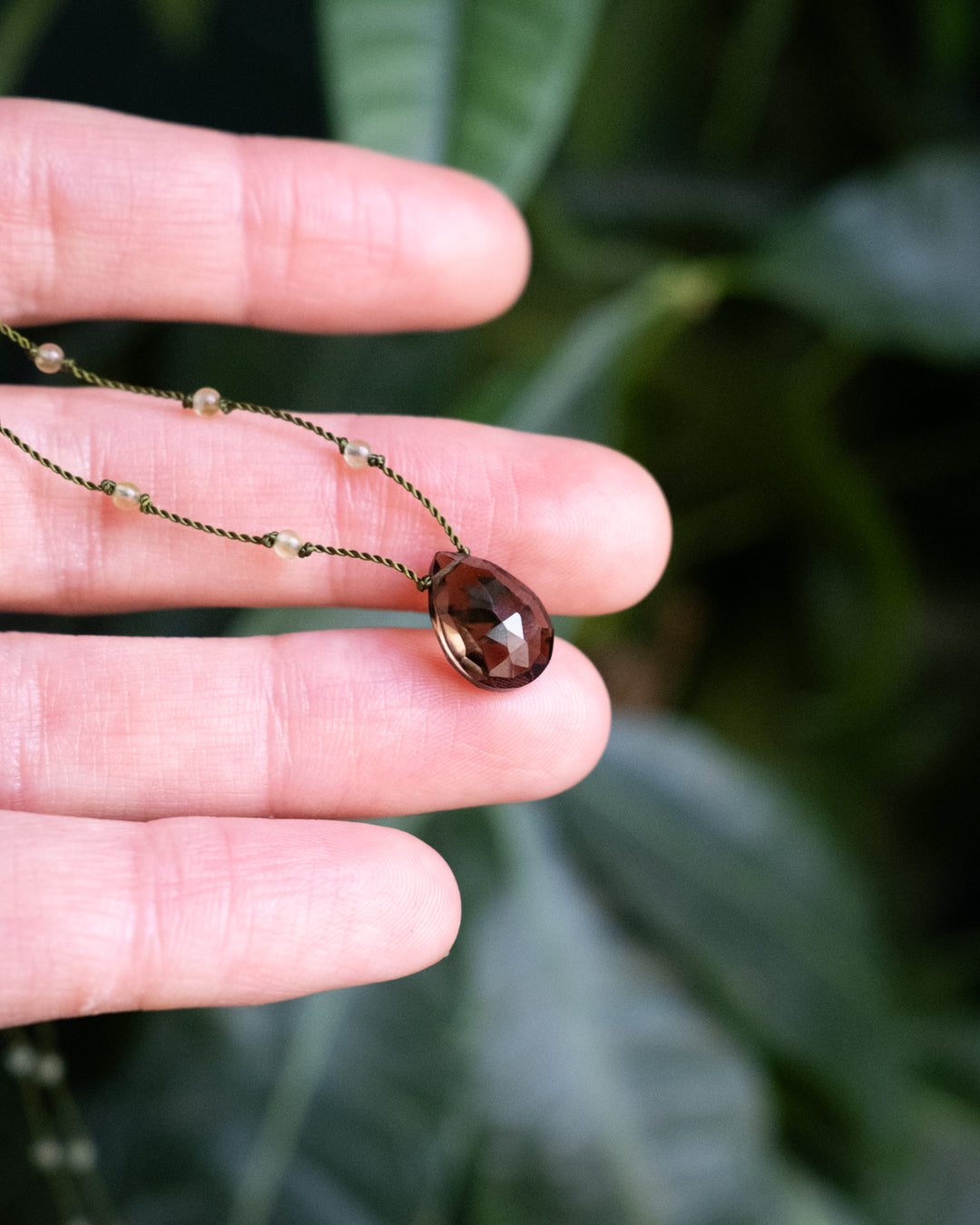 Smoky Quartz / Amethyst / Lapis Lazuli Gemstone Beaded Necklace - The Healing Pear