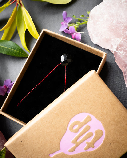 Black Onyx Vegan Silk Necklace