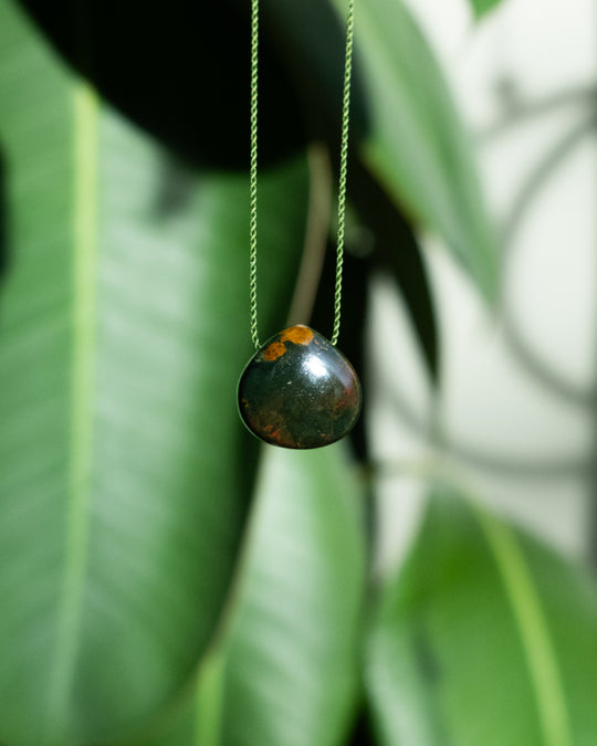 Bloodstone Vegan Silk Necklace