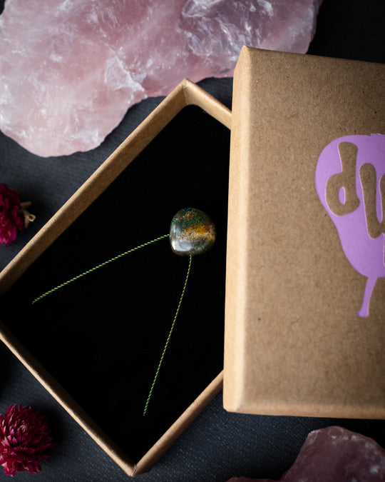 Bloodstone Vegan Silk Necklace