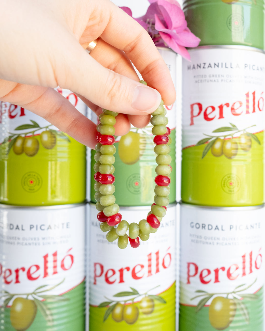 The Olive Beaded Candy Bracelet