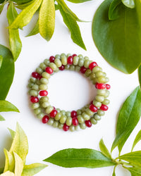The Olive Beaded Candy Bracelet