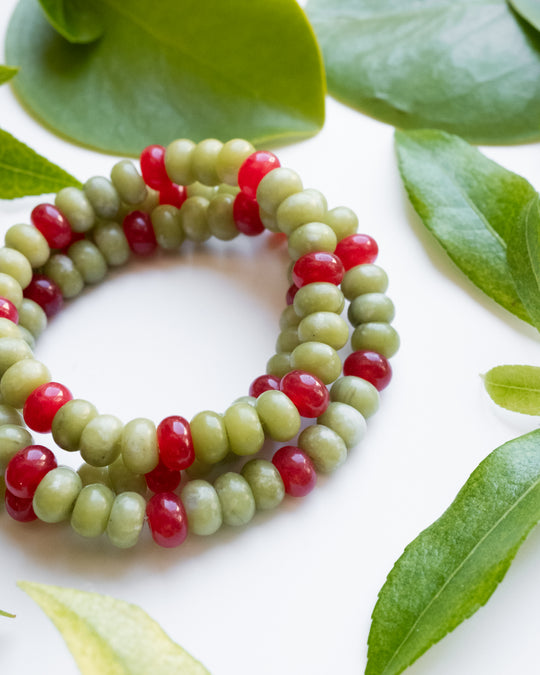 The Olive Beaded Candy Bracelet