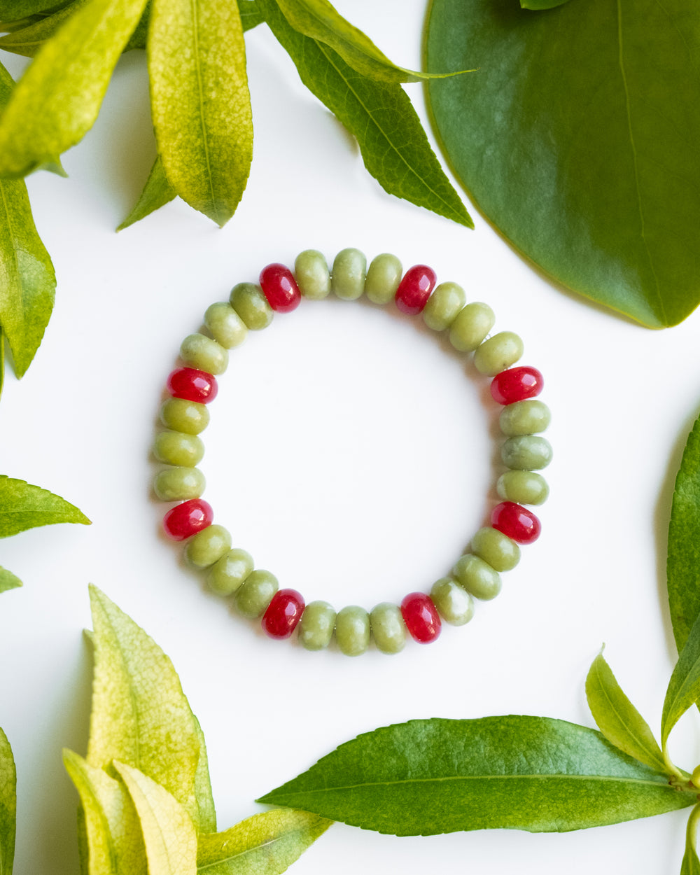 The Olive Beaded Candy Bracelet