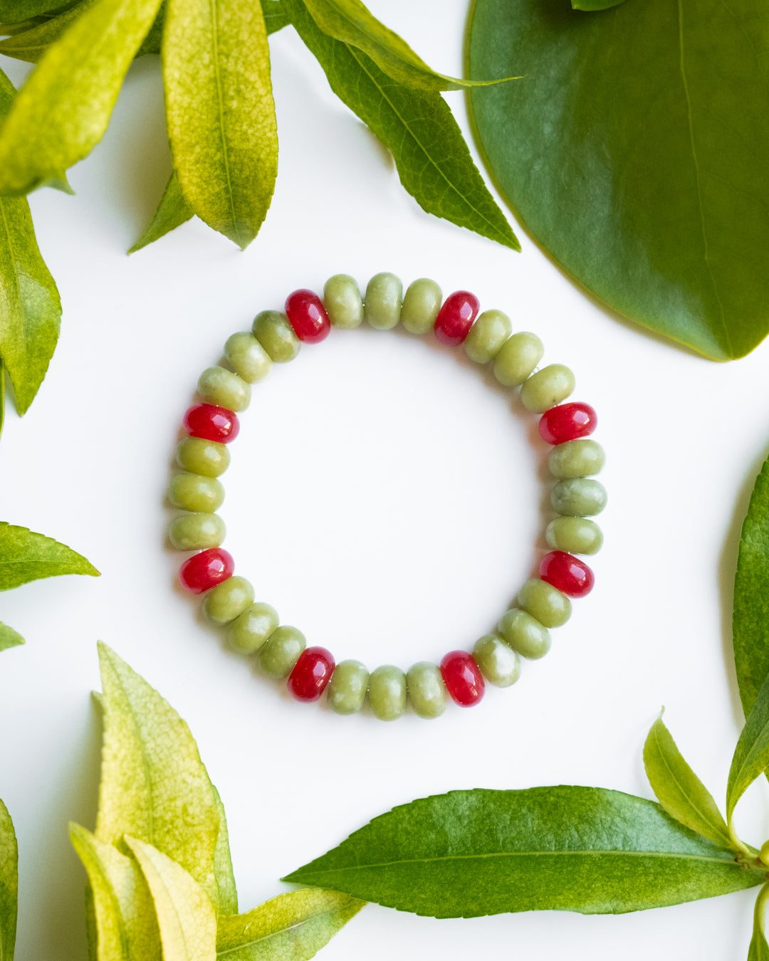 The Olive Beaded Candy Bracelet