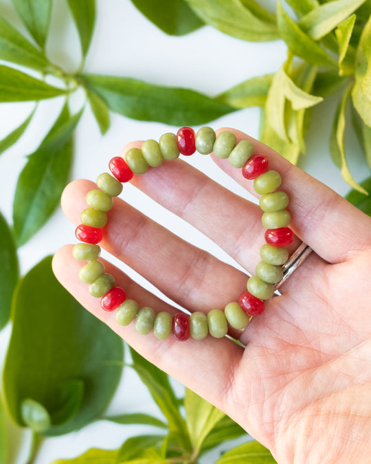 The Olive Beaded Candy Bracelet