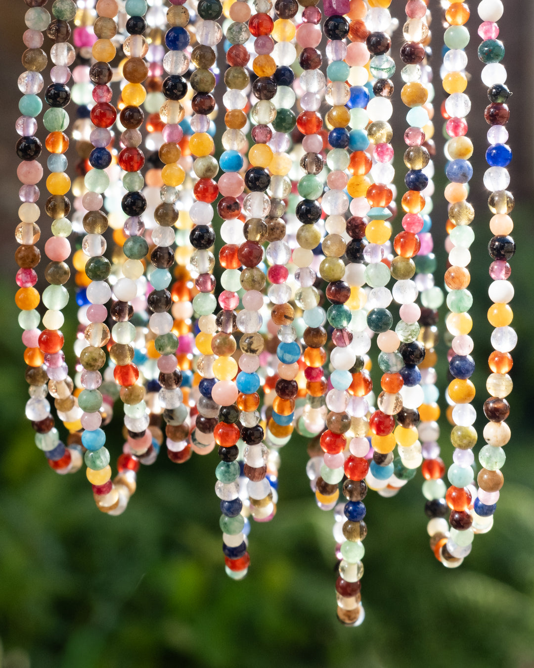 Mixed Gemstone Confetti Sterling Silver Bracelet