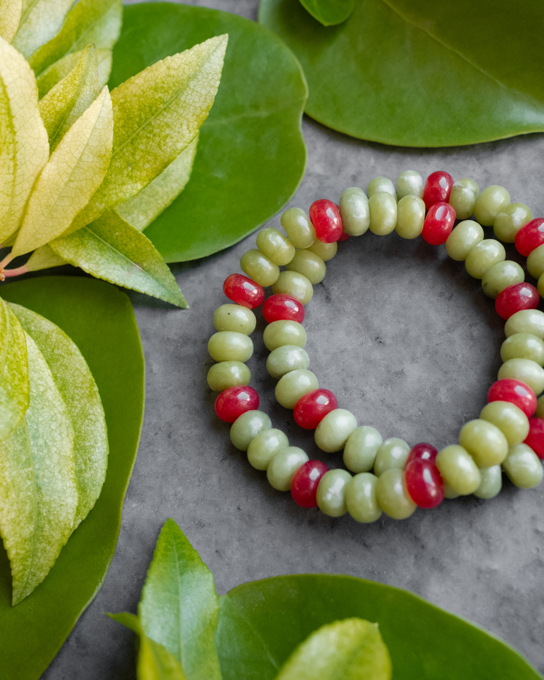 The Olive Beaded Candy Bracelet