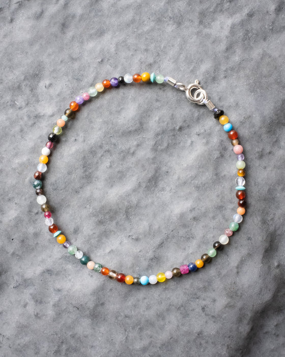 Mixed Gemstone Confetti Sterling Silver Bracelet