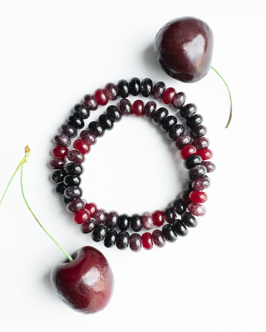Dark Cherry Beaded Candy Bracelet