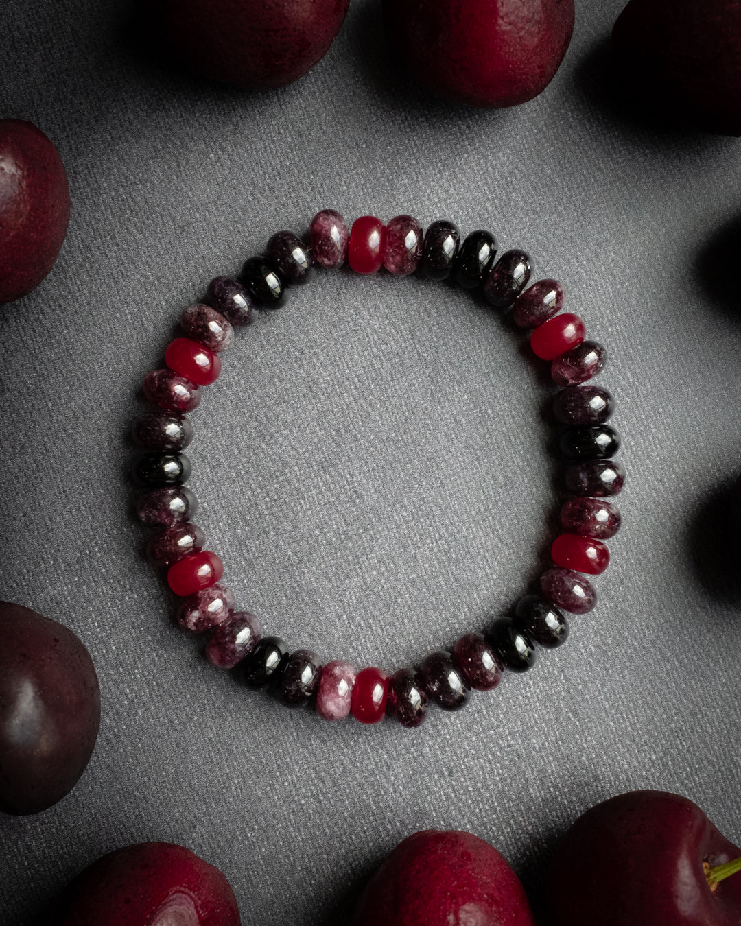 Dark Cherry Beaded Candy Bracelet