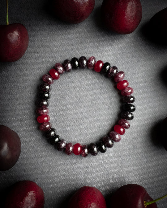 Dark Cherry Beaded Candy Bracelet