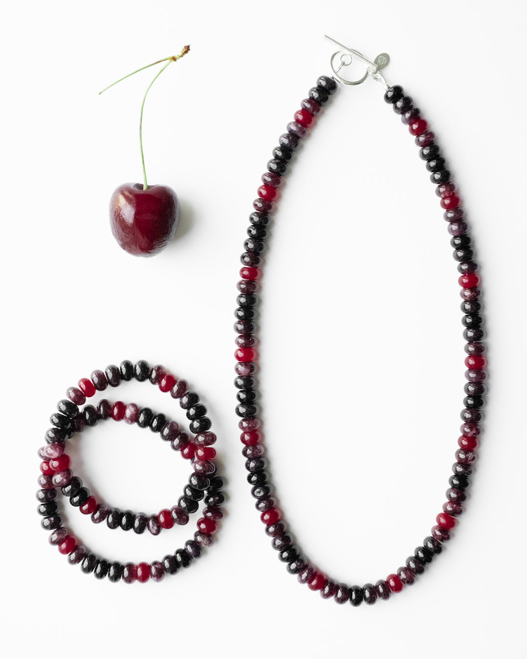 Dark Cherry Beaded Candy Necklace