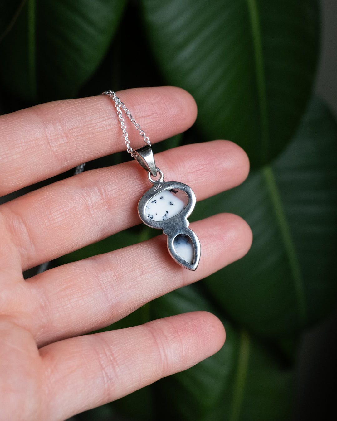 Dendritic Agate Sterling Silver Necklace