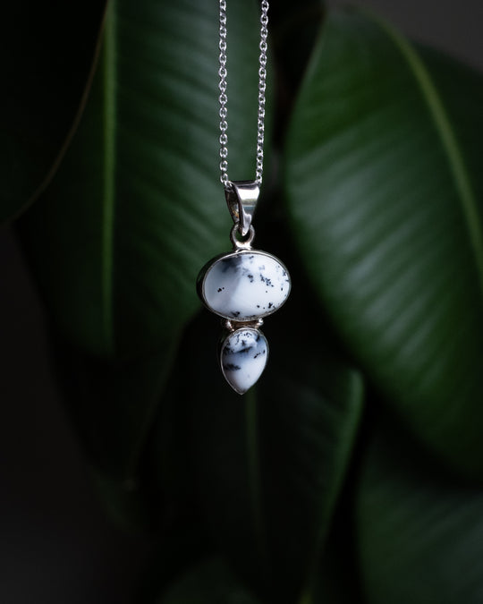 Dendritic Agate Sterling Silver Necklace