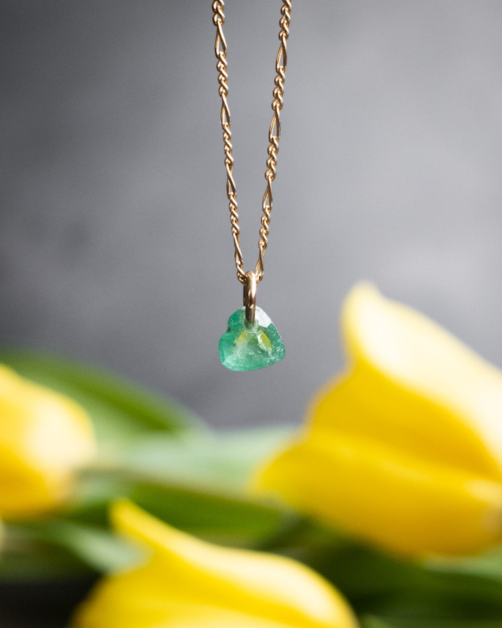 Mini Emerald Heart Necklace - The Healing Pear