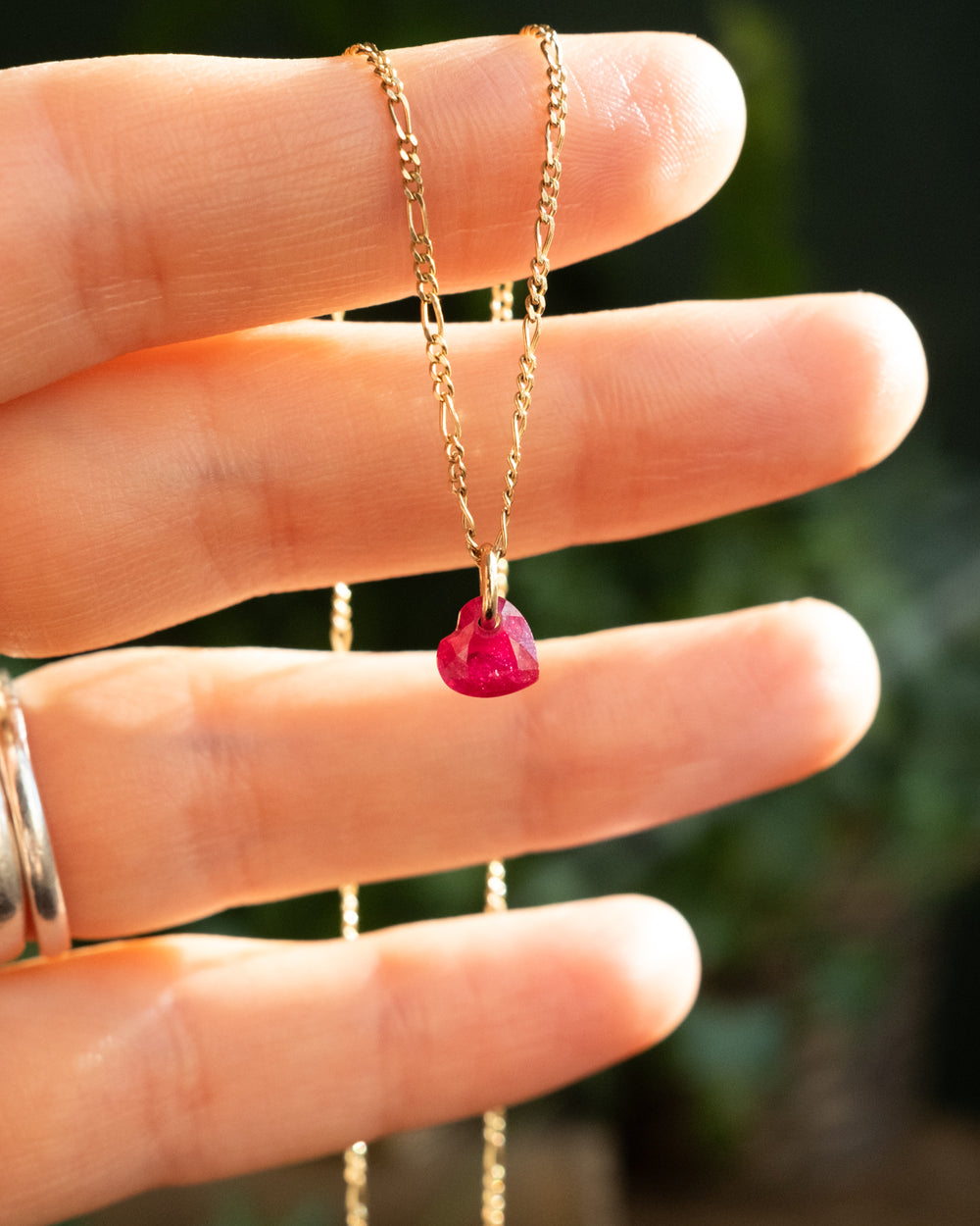Mini Ruby Heart Necklace - The Healing Pear
