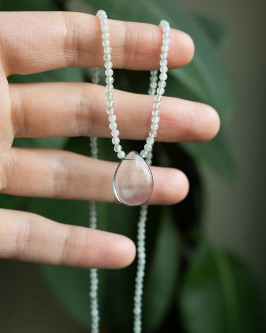 Rainbow Fluorite Beaded Necklace - The Healing Pear