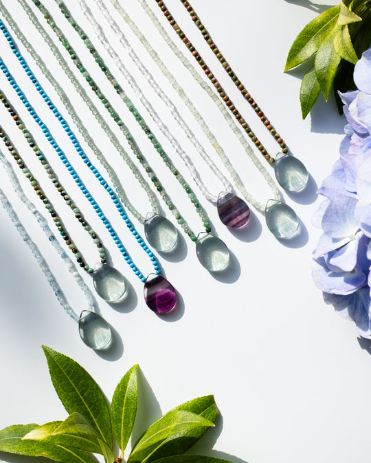 Rainbow Fluorite Beaded Necklace - The Healing Pear