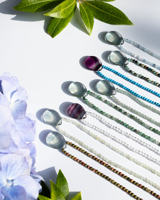 Rainbow Fluorite Beaded Necklace - The Healing Pear
