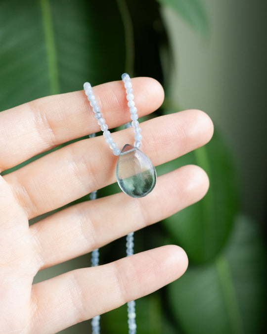 Rainbow Fluorite Beaded Necklace - The Healing Pear