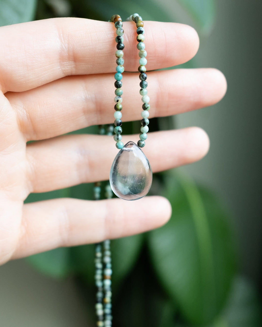 Rainbow Fluorite Beaded Necklace - The Healing Pear