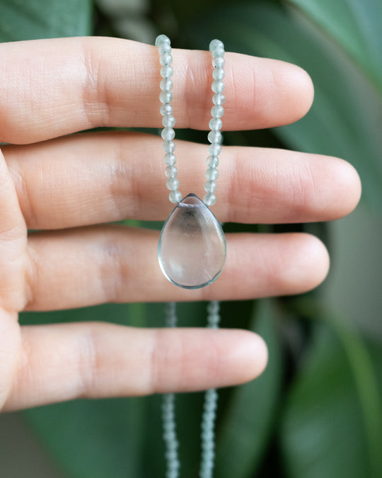Rainbow Fluorite Beaded Necklace - The Healing Pear