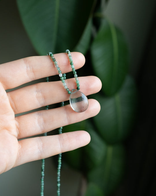 Rainbow Fluorite Beaded Necklace - The Healing Pear