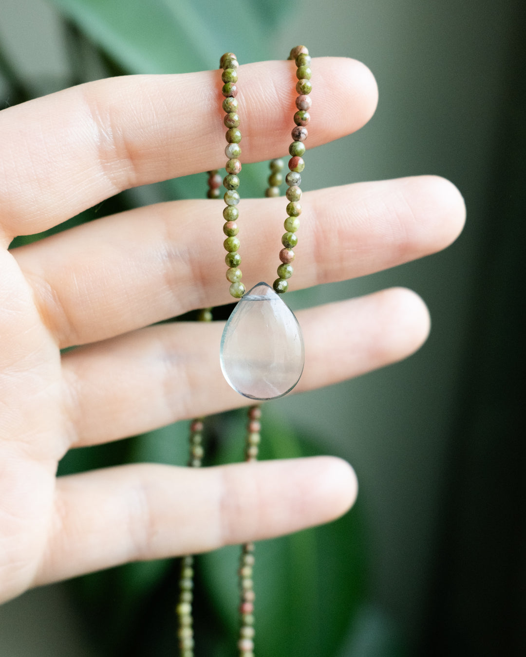 Rainbow Fluorite Beaded Necklace - The Healing Pear