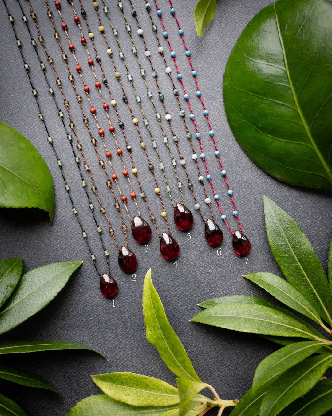 Mozambique Garnet Hand Knotted Beaded Necklace - The Healing Pear