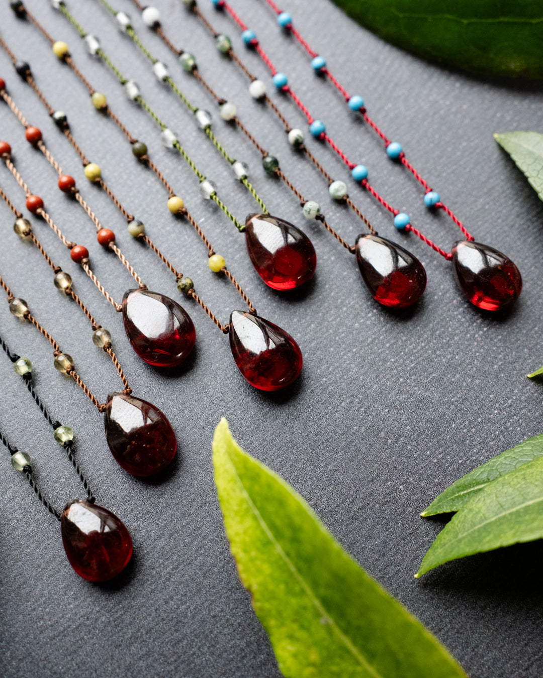 Mozambique Garnet Hand Knotted Beaded Necklace - The Healing Pear