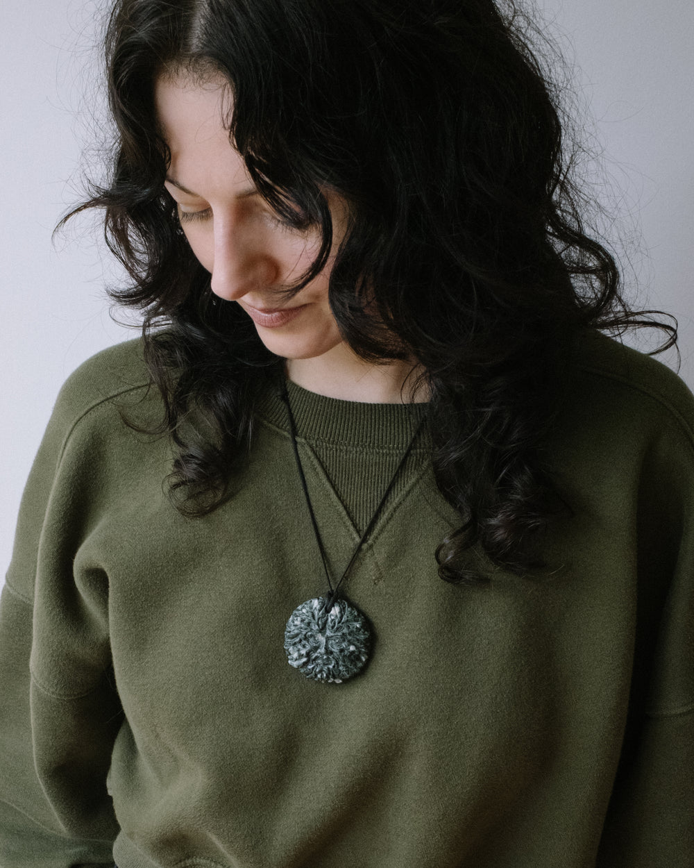 Stonehenge Preseli Bluestone Hand Carved Green Man Necklace - The Healing Pear