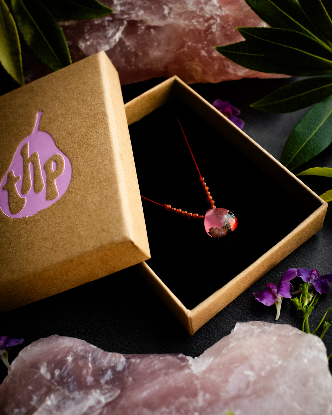Harmonious Pair Vegan Silk Gemstone Necklace