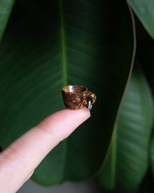Mariam Jasper Hand Carved Mug Necklace
