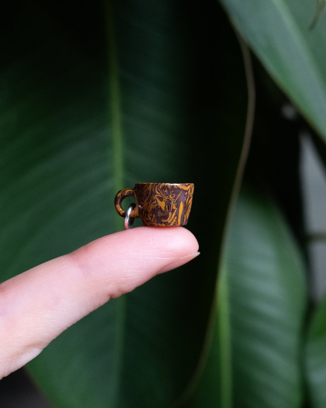 Mariam Jasper Hand Carved Mug Necklace