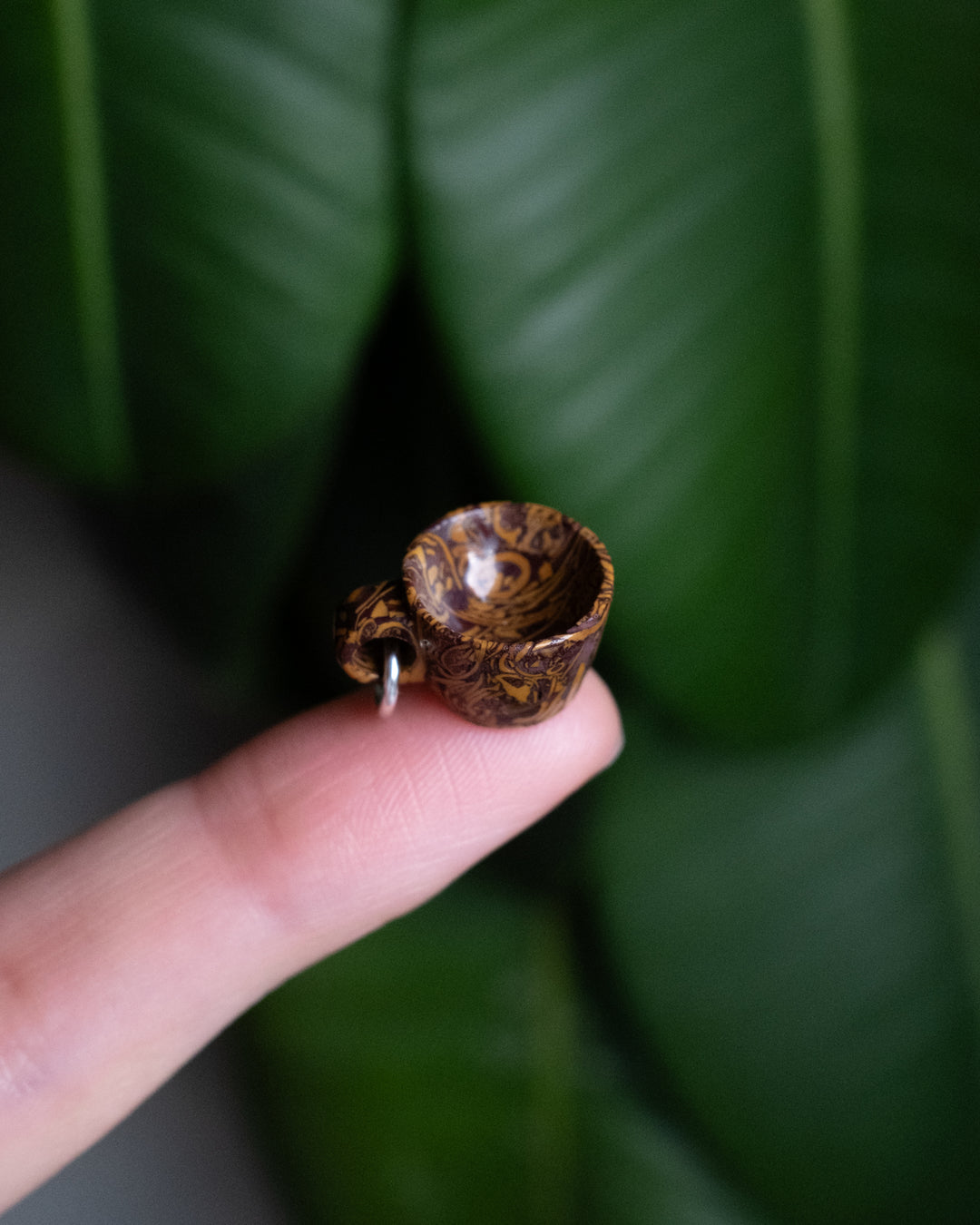 Mariam Jasper Hand Carved Mug Necklace